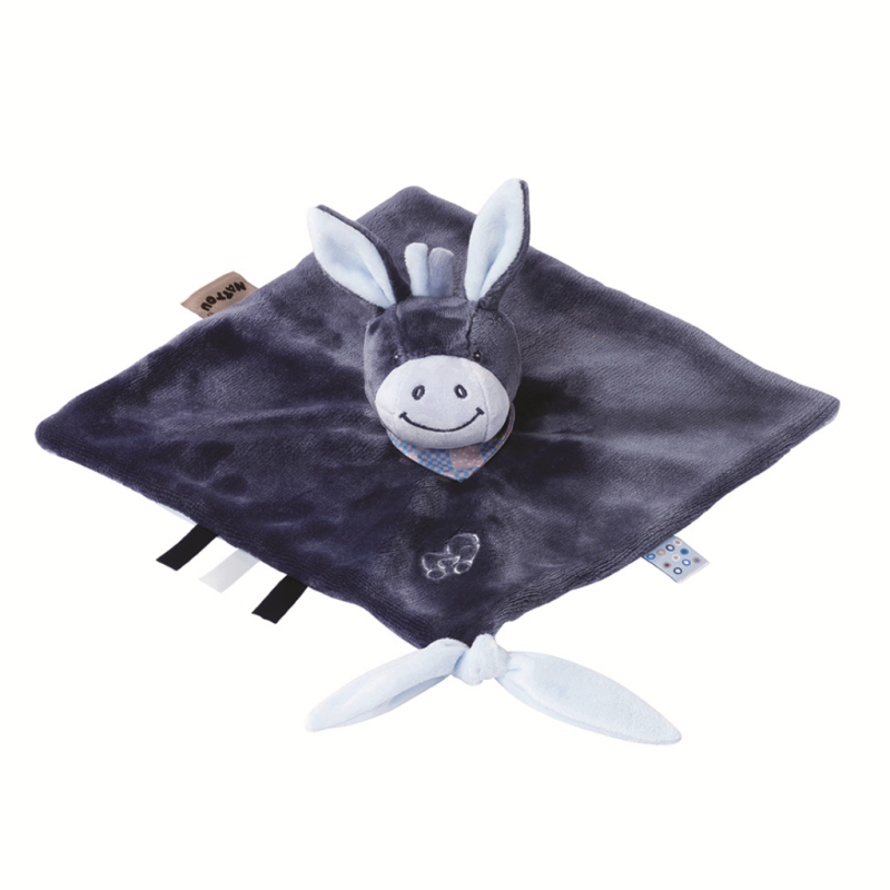  alex and bibou baby comforter donkey blue 